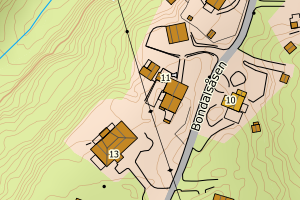 Kartbilde fra WMS-tjeneste av avviket