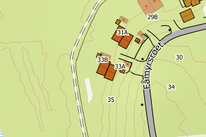 Kartbilde fra WMS-tjeneste av avviket