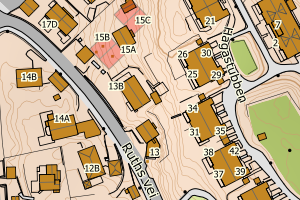 Kartbilde fra WMS-tjeneste av avviket