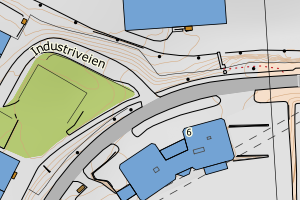 Kartbilde fra WMS-tjeneste av avviket