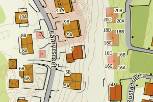 Kartbilde fra WMS-tjeneste av avviket