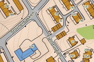 Kartbilde fra WMS-tjeneste av avviket