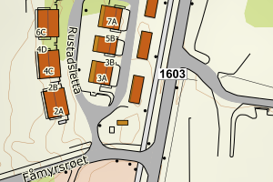 Kartbilde fra WMS-tjeneste av avviket