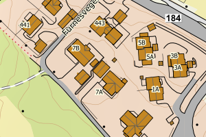 Kartbilde fra WMS-tjeneste av avviket