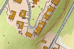 Kartbilde fra WMS-tjeneste av avviket