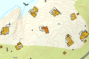 Kartbilde fra WMS-tjeneste av avviket