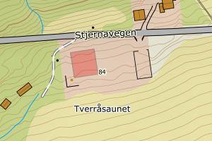 Kartbilde fra WMS-tjeneste av avviket