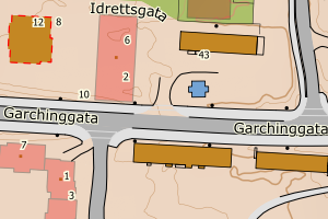 Kartbilde fra WMS-tjeneste av avviket