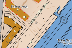 Kartbilde fra WMS-tjeneste av avviket