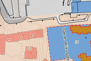 Kartbilde fra WMS-tjeneste av avviket