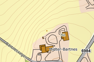 Kartbilde fra WMS-tjeneste av avviket
