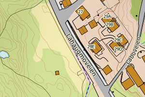 Kartbilde fra WMS-tjeneste av avviket