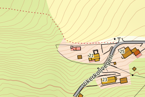 Kartbilde fra WMS-tjeneste av avviket