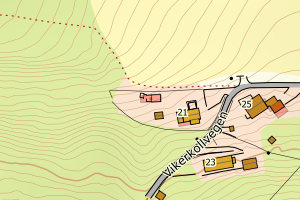 Kartbilde fra WMS-tjeneste av avviket