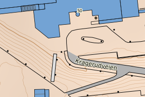 Kartbilde fra WMS-tjeneste av avviket