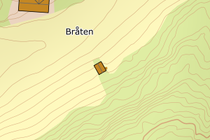 Kartbilde fra WMS-tjeneste av avviket