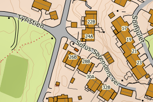 Kartbilde fra WMS-tjeneste av avviket