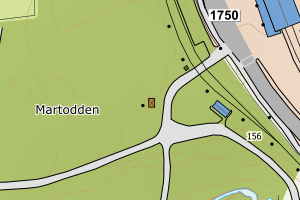 Kartbilde fra WMS-tjeneste av avviket