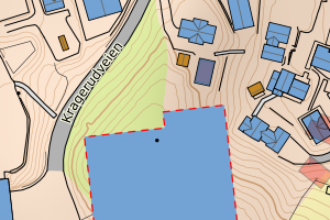 Kartbilde fra WMS-tjeneste av avviket