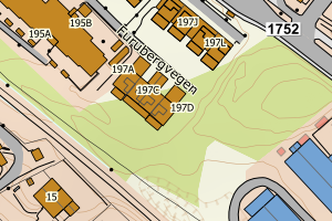 Kartbilde fra WMS-tjeneste av avviket