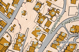 Kartbilde fra WMS-tjeneste av avviket