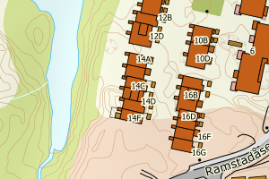 Kartbilde fra WMS-tjeneste av avviket