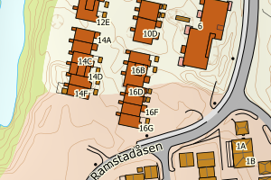Kartbilde fra WMS-tjeneste av avviket