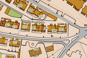 Kartbilde fra WMS-tjeneste av avviket