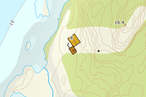 Kartbilde fra WMS-tjeneste av avviket
