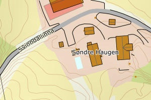 Kartbilde fra WMS-tjeneste av avviket