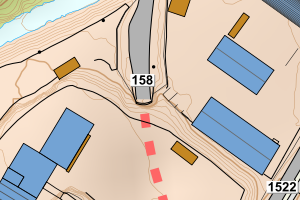 Kartbilde fra WMS-tjeneste av avviket