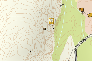 Kartbilde fra WMS-tjeneste av avviket