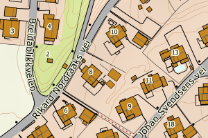 Kartbilde fra WMS-tjeneste av avviket