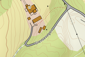 Kartbilde fra WMS-tjeneste av avviket