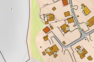 Kartbilde fra WMS-tjeneste av avviket