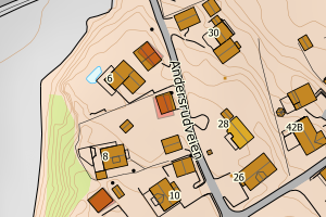 Kartbilde fra WMS-tjeneste av avviket