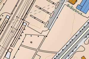 Kartbilde fra WMS-tjeneste av avviket