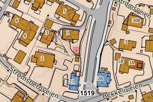 Kartbilde fra WMS-tjeneste av avviket