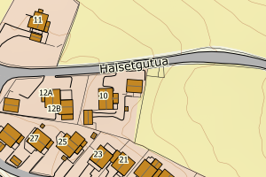 Kartbilde fra WMS-tjeneste av avviket