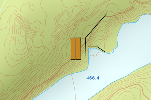 Kartbilde fra WMS-tjeneste av avviket