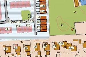 Kartbilde fra WMS-tjeneste av avviket