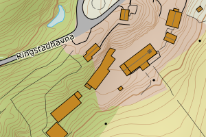 Kartbilde fra WMS-tjeneste av avviket