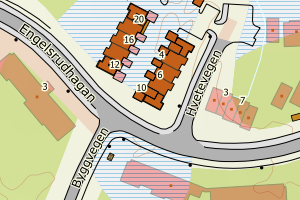 Kartbilde fra WMS-tjeneste av avviket
