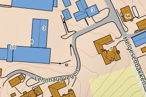 Kartbilde fra WMS-tjeneste av avviket