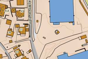 Kartbilde fra WMS-tjeneste av avviket