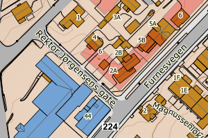 Kartbilde fra WMS-tjeneste av avviket