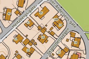 Kartbilde fra WMS-tjeneste av avviket