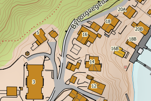 Kartbilde fra WMS-tjeneste av avviket