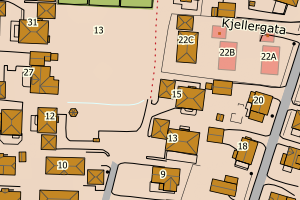 Kartbilde fra WMS-tjeneste av avviket