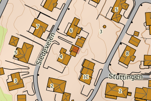 Kartbilde fra WMS-tjeneste av avviket